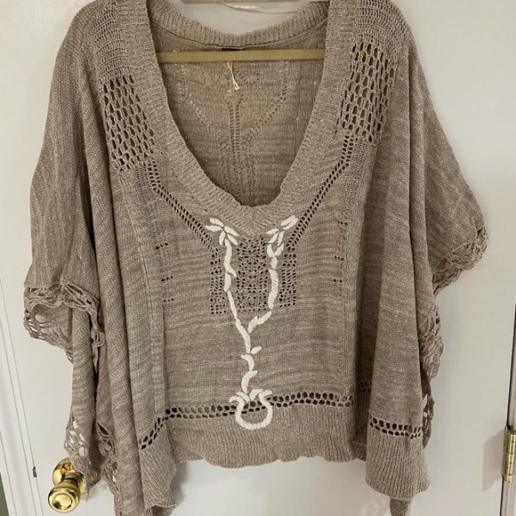Free People Kona Pointelle Knit Poncho - Picture 7 of 9
